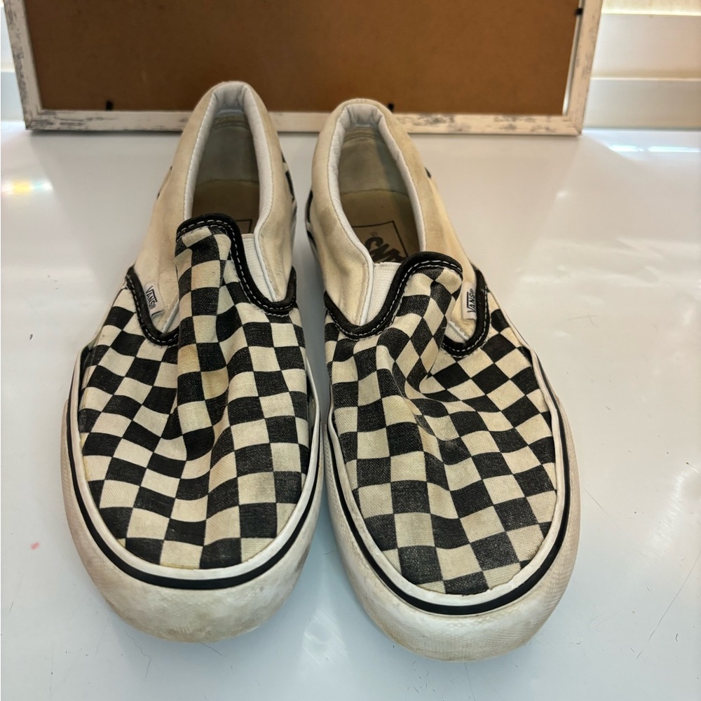 Checkered Slip-On Sneakers